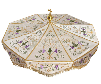 Prozessionsschirm mit eucharistischen Symbolen