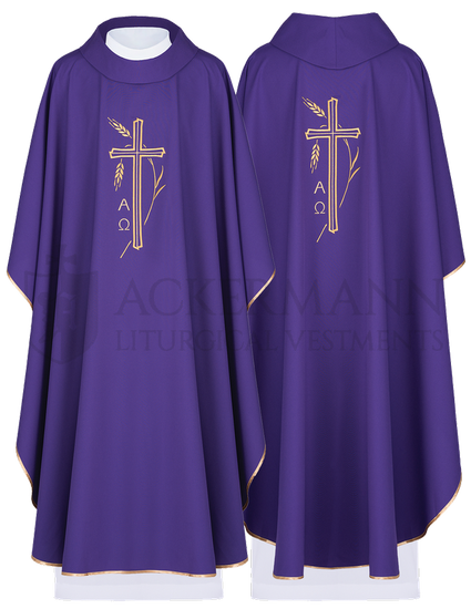 Gotische Kasel mit passender Stola - Messgewänder 7014