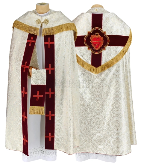 Gotische Rauchmantel mit Stola Heiliges Herz Jesu #6491