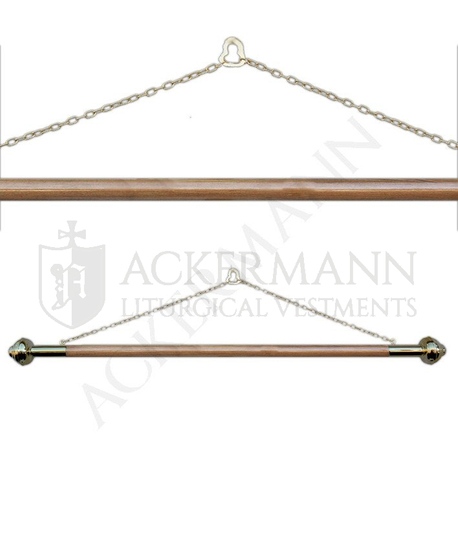 Wood Hanger with brass finish for Banners (K)