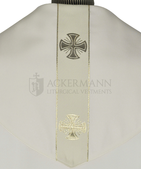 Gotische Rauchmantel mit Stola "Malteserkreuze" #104