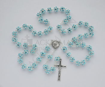 Swarovski Kristall Rosenkranz Aqua