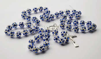 Swarovski Kristall Rosenkranz Saphir