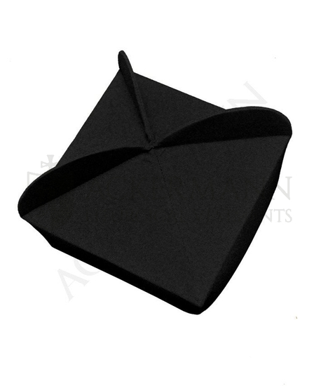 Schwarzes Birett mit 3 Hörnern