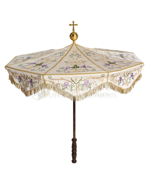 Prozessionsschirm mit eucharistischen Symbolen
