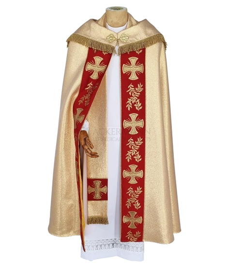 Gotische Rauchmantel mit Stola 006