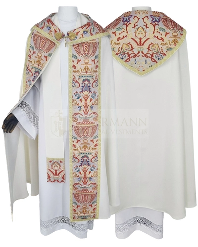 Gotische Rauchmantel mit Stola 115