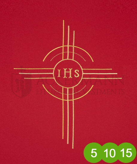 Gotische Kasel IHS mit passender Stola - Messgewänder 7013