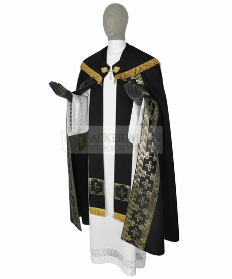 Gotische Rauchmantel mit Stola 017