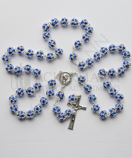 Swarovski Kristall Rosenkranz Saphir