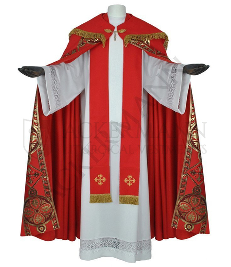 Gotische Rauchmantel mit Stola 013