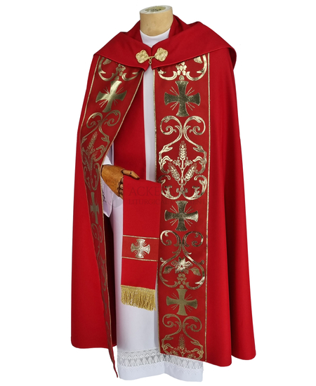 Gotische Rauchmantel mit Stola 027