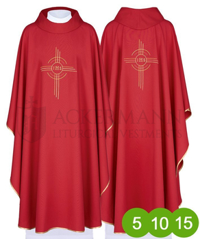 Gotische Kasel IHS mit passender Stola - Messgewänder 7013