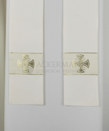 Gotische Rauchmantel mit Stola "Malteserkreuze" #104