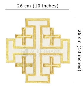Gestickte Applikation Jerusalemer Kreuz
