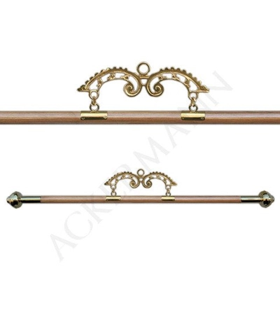 Wood Hanger with brass finish for Banners (C)