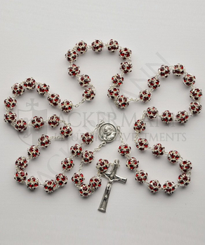 Swarovski Crystal Rosary burgundy