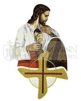 Gestickte Applikation