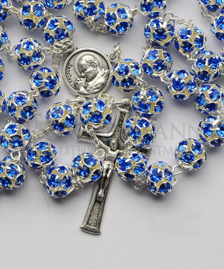 Swarovski Kristall Rosenkranz Saphir