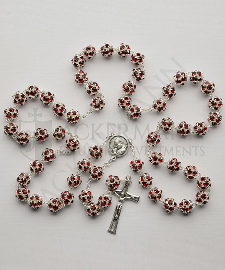 Swarovski Crystal Rosary burgundy