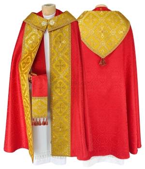 Gotische Rauchmantel mit Stola 