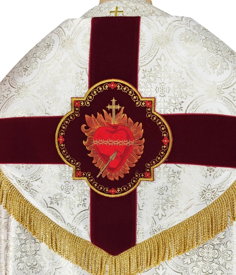 Gotische Rauchmantel mit Stola Heiliges Herz Jesu #6491