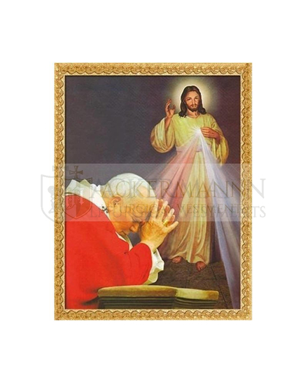 Bild auf dem Stoff "Divine Mercy Jesus & St. Pope John Paul II"