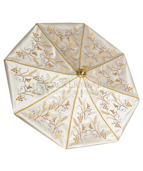 Prozessionsschirm mit eucharistischen Symbolen