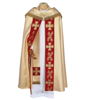 Gotische Rauchmantel mit Stola 006