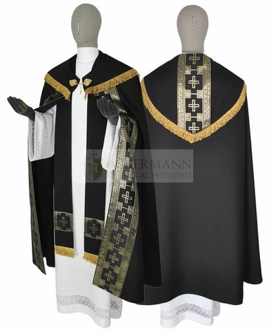 Gotische Rauchmantel mit Stola 017