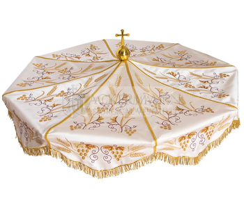 Prozessionsschirm mit eucharistischen Symbolen