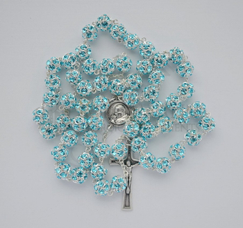 Swarovski Kristall Rosenkranz Aqua