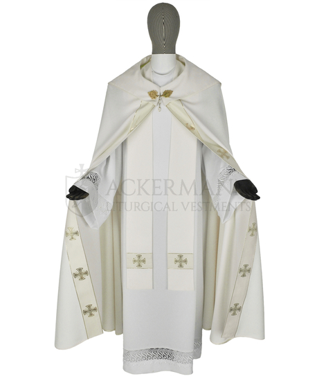 Gotische Rauchmantel mit Stola "Malteserkreuze" #104