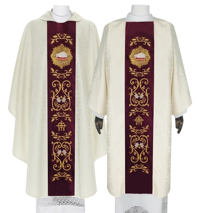 Set von Kasel und Dalmatik Lamm Gottes für die Osterzeit #444