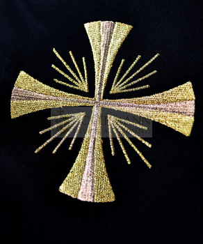 Gotische Rauchmantel mit Stola 021