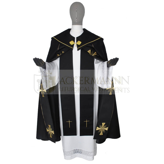 Gotische Rauchmantel mit Stola 021