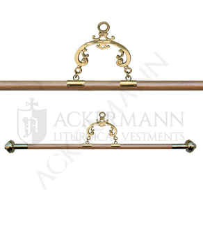 Wood Hanger with brass finish for Banners (E)