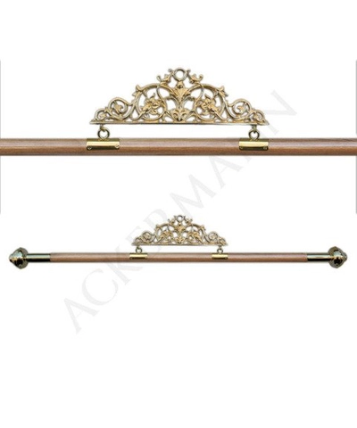 Wood Hanger with brass finish for Banners (G)