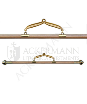 Wood Hanger with brass finish for Banners (I)