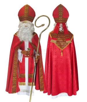 Nikolaus-gewand Kostüm Sankt Nikolaus (Kleidung des echten Hl. Nikolaus) SC8