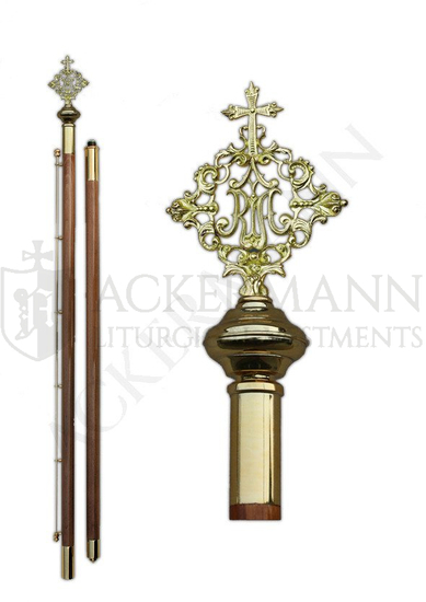 Flag pole with brass church ornament Marian v3